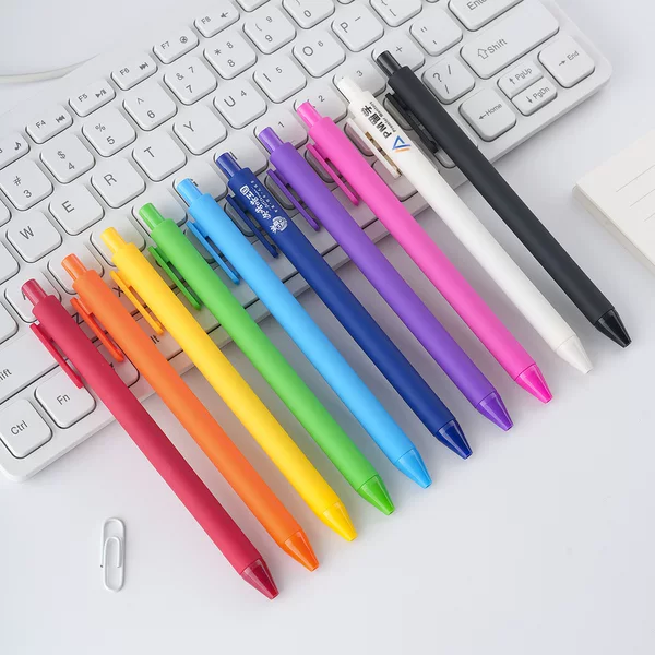 Casual and Interesting Advertising Pen Custom Printed Logo Press Signature Gel Pen Custom Made Macron Multi-Color Cartoon Pen
