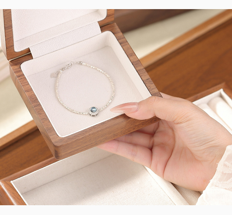 Vòng tay bạc S925 hình tròn phong cách cổ điển — Một chiếc chi tiết 3