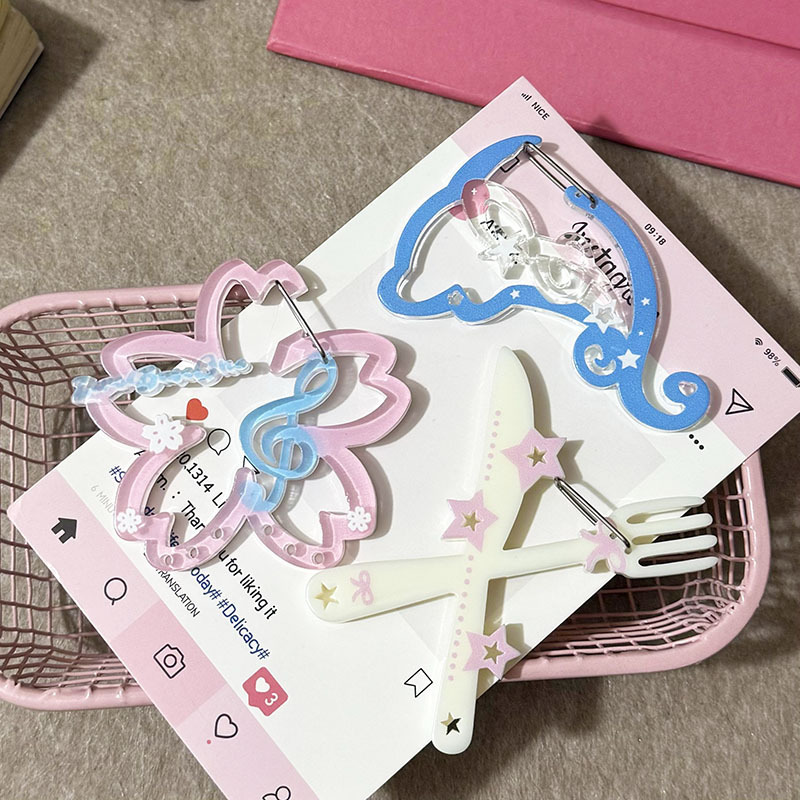 Cute and Fun Acrylic Special-Shaped Multi-Functional Keychain Cartoon Shape Carabiner Special-Shaped Climbing Buckle Bag Hanging