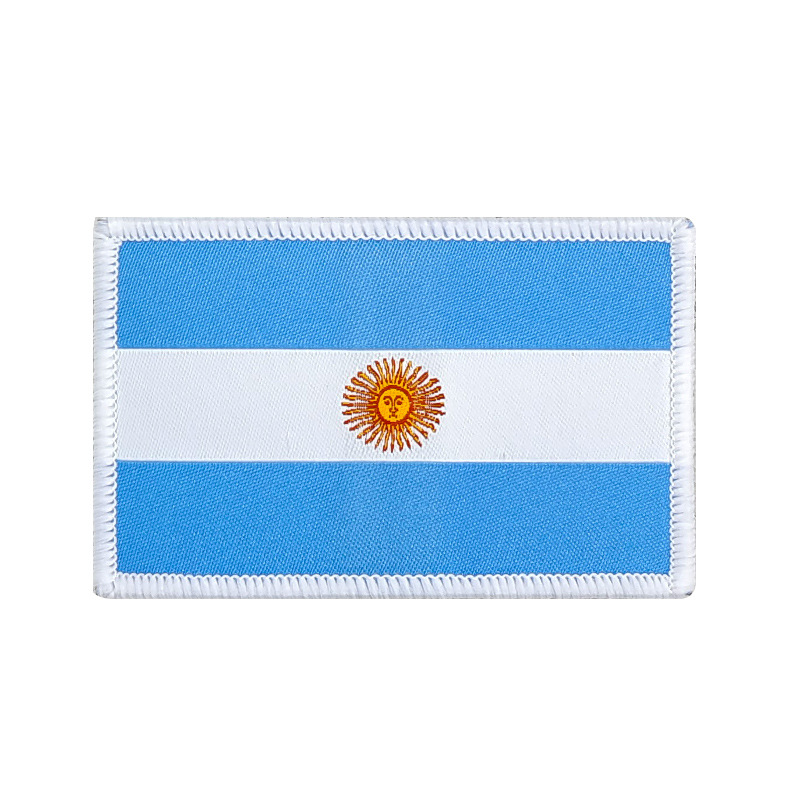 Bandera tejida Velcro sello bandera parche ropa mochila accesorios pegatinas de tela en stock suministro