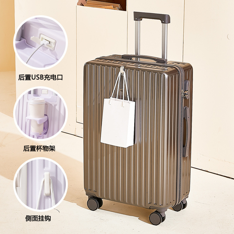 [Fábrica de selección estricta] maleta de color gradiente para mujeres, caja de tracción roja, caja de contraseña para estudiantes universitarios, piel de viaje