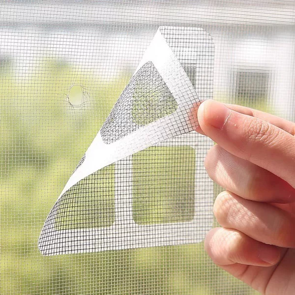 Screen window repair patch, self-adhesive patch for repairing holes in doors and windows, anti-mosquito net screen repair patch