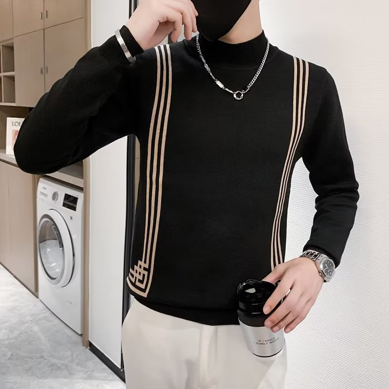 Knitted retro fashionable demi-season base body-friendly trend…