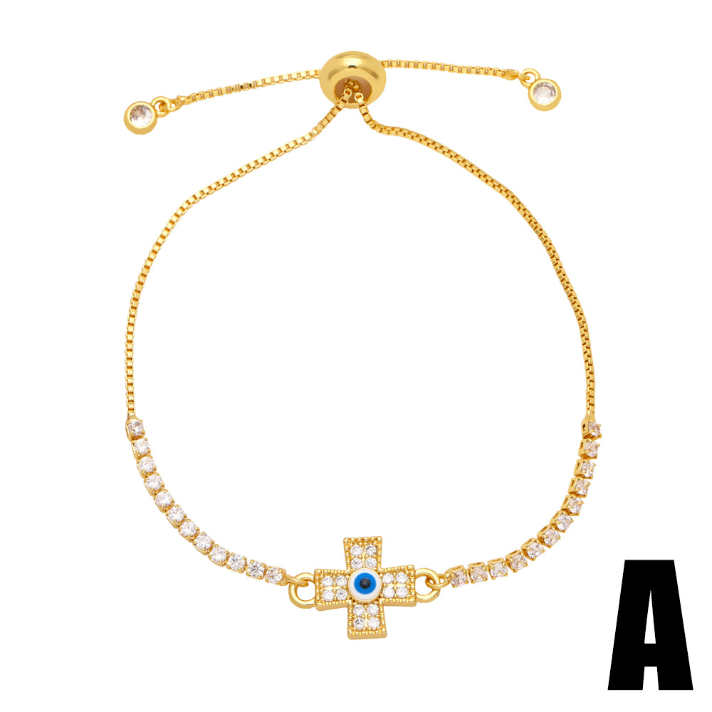 Fashion Geometric Copper Bracelets Plating Zircon Copper Bracelets