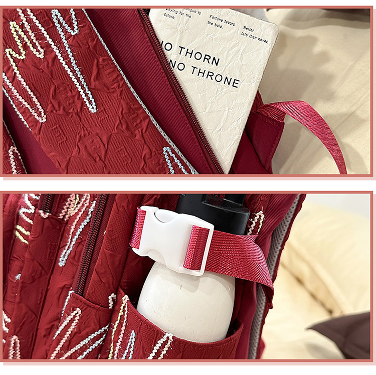 School Backpack Set For Girls Large Capacity College Bag_voghion.com