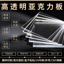 透明亚克力板PS有机玻璃板定制PC塑料阻燃板激光切割异性圆形加工