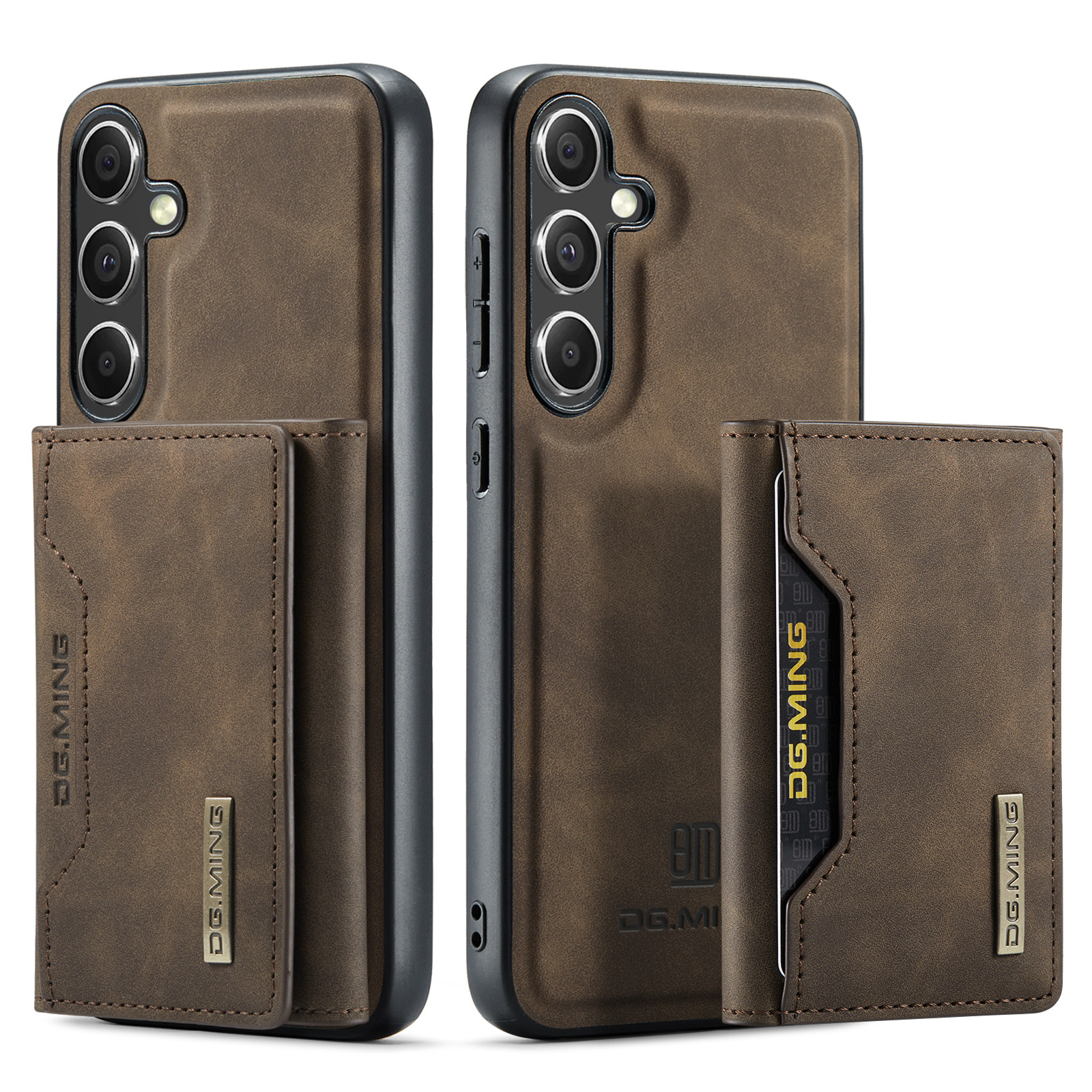 M2 per Samsung S24 custodia protettiva magnetica a tre ante S24 Plus custodia per telefono portafoglio diviso due in uno_voghion.com