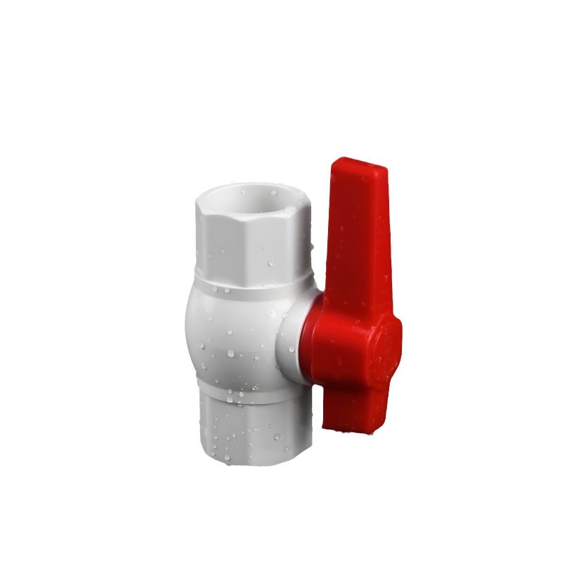 PVC válvula de bola octogonal tubería de alimentación de agua válvula de plástico engrosado enchufe de interruptor de tubería de agua superior y inferior adhesivo 32 50 1