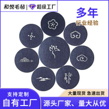 毛毡杯垫圣诞创意隔热吸水可做镂空Logo圆方形批发隔热防滑礼品