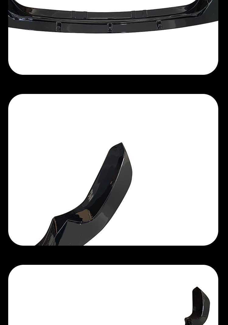 Suitable for BMW 1 Series front lip F20 later modification DMAX bright black front lip carbon pattern front shovel small enclosure kit
