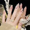 Nail stickers, removable fake nails for nails, 24 pieces, ready-made product, internet celebrity