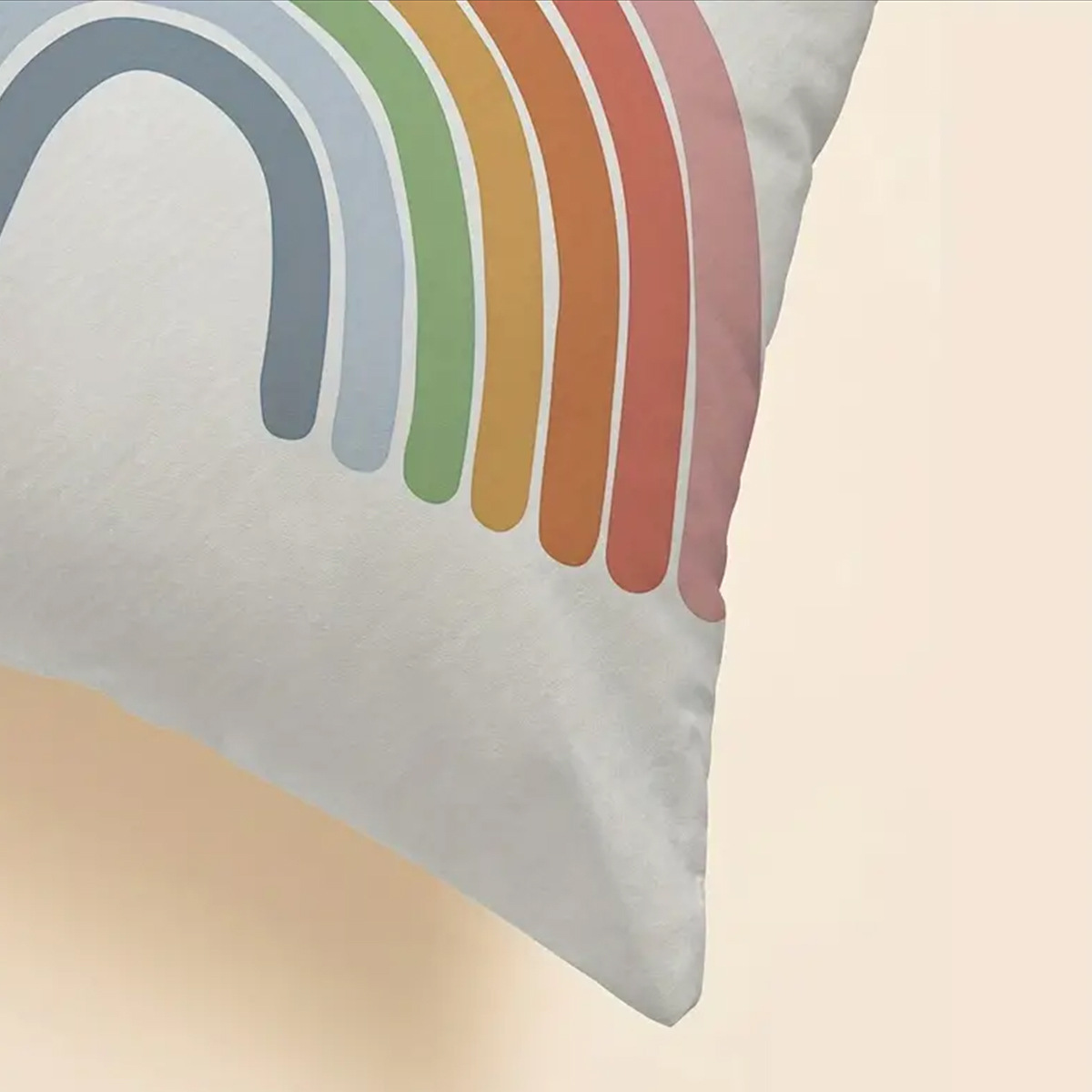 Cross-border Hot-selling Rainbow Inspirational Language Pattern Printed Short Plush Home Holiday Living Room Sofa Pillowcase_voghion.com