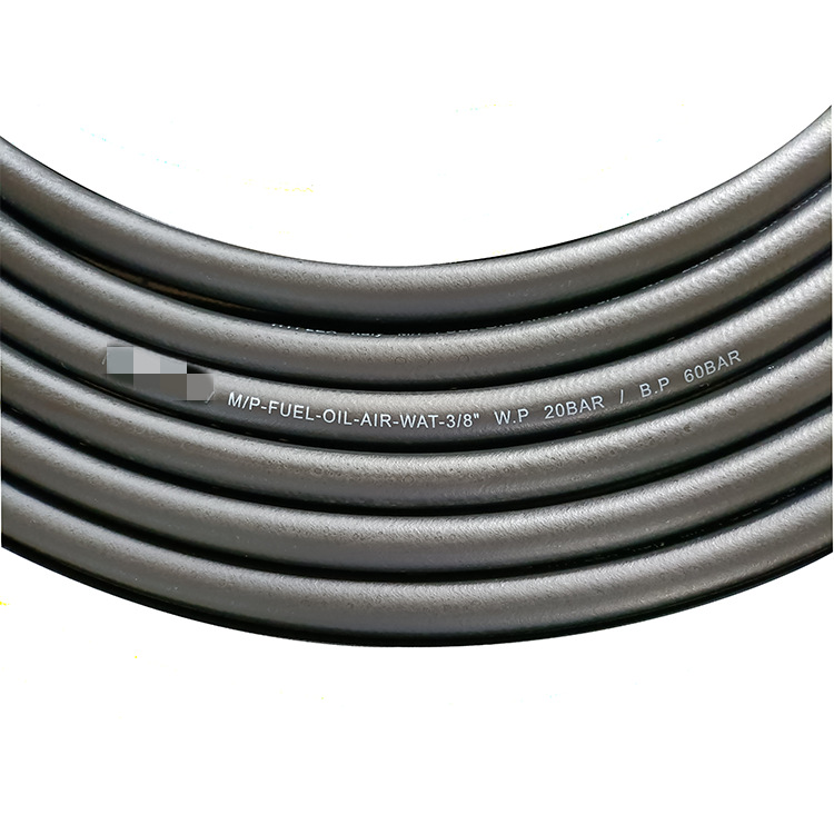 20BAR黑色橡胶气管 6mm 10mm低压水管 光面空气水胶管