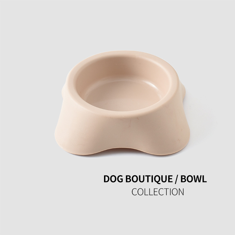 Pet Bowl perro de plástico solo Tazón perro Tazón de arroz gato vajilla engrosada antideslizante bebedero entrega de una pieza
