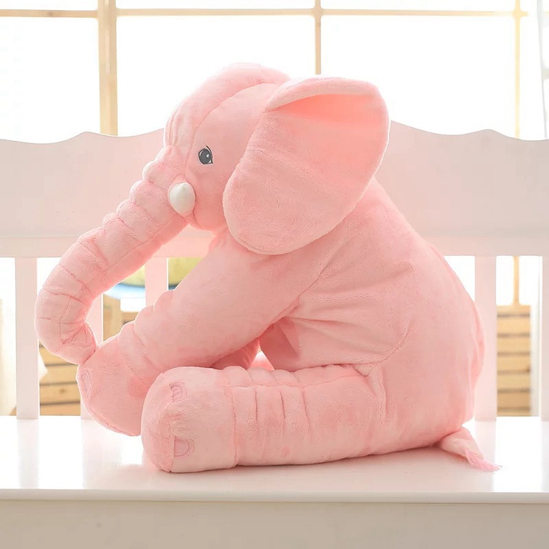 Soft Stuffed Elephant Plush Toy For Babies Sleeping Comfort Pillow Children's Bedding Decor Unisex Plush Animal_voghion.com