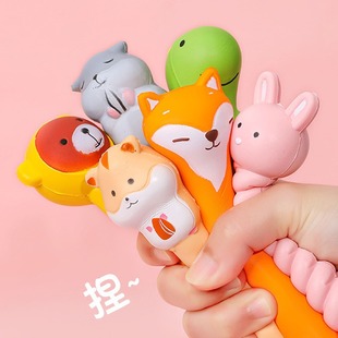 Cute cartoon decompression pen vent pen gel pen student learning stationery pinch music decompression pen toy wholesale