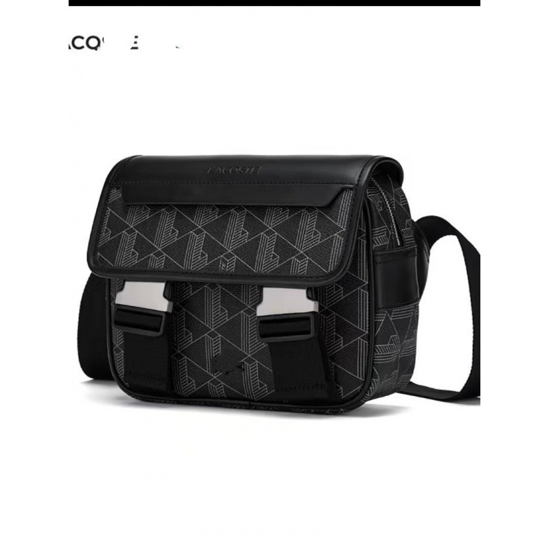New Cross-Border Trendy Brand European and American Retro Printed Pu Men's Shoulder Bag Casual Fashion Crossbody Bag Horizontal Version Trendy Men's Handbag
