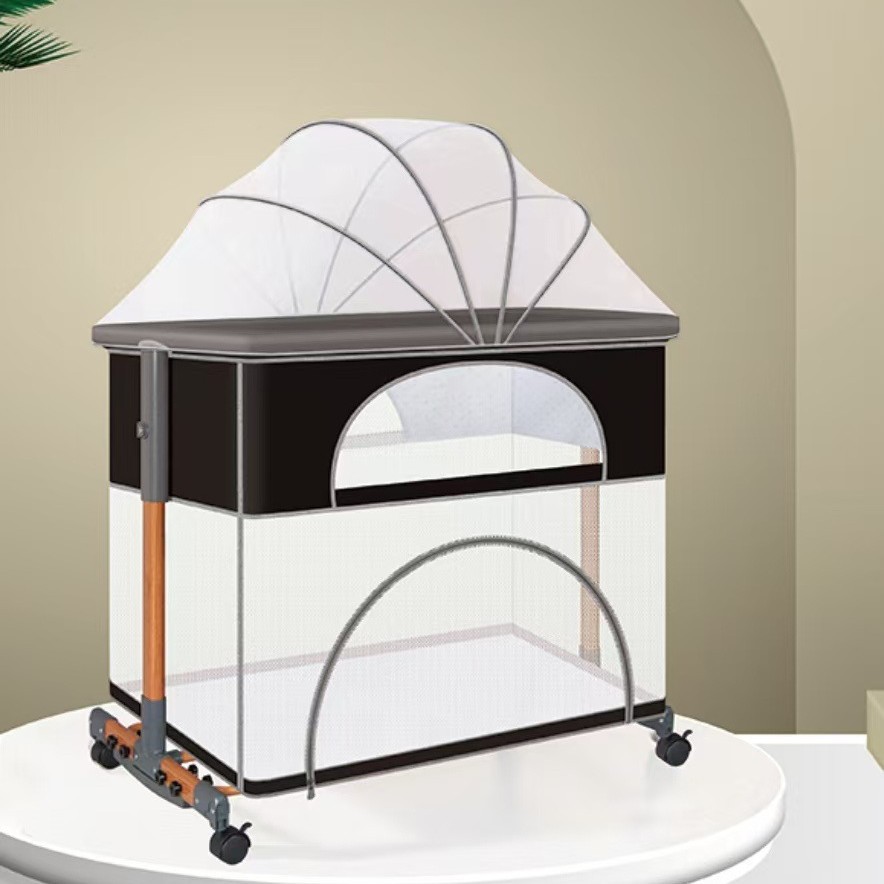 Cuna empalmada cama grande bebé bebé recién nacido plegable multifuncional con mesa de pañales bb cuna bebé