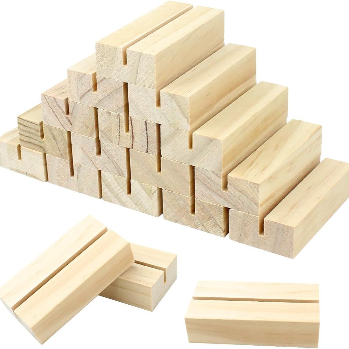 跨境木质创意名片座便签照片夹家居装饰酒柜台摆件手工留言卡片