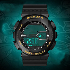 熱銷金剛電子男女同款戶外多功能電子手錶夜光防水學生電子表代發