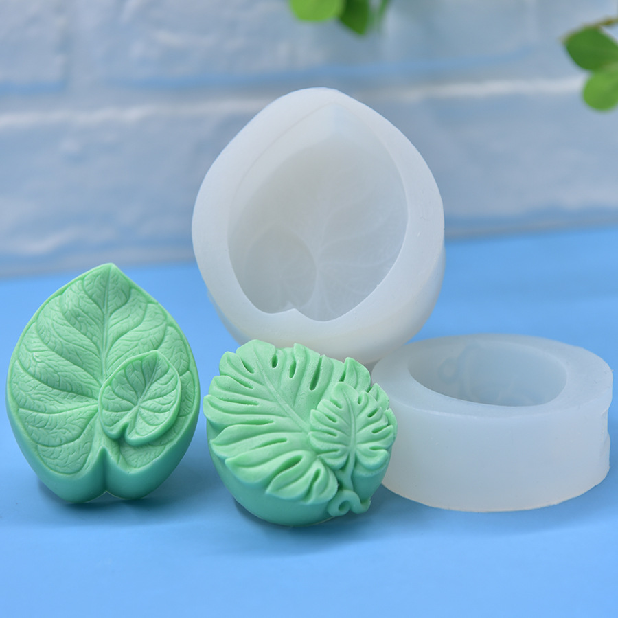 Silicone Mold for Baking DIY Cake - Dual-Layer Leaf Shaped with Turtles Back Design