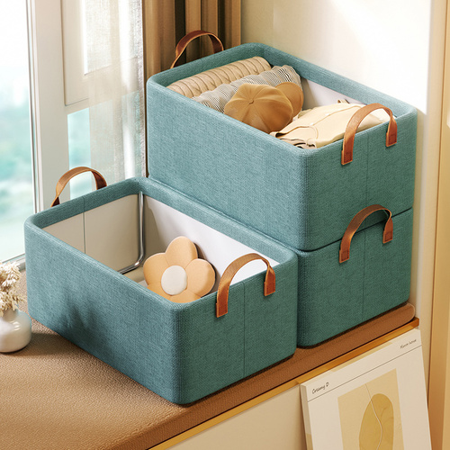 Japanese large capacity foldable stackable thick clothing storage box bedroom clothing storage and organization clothing storage box