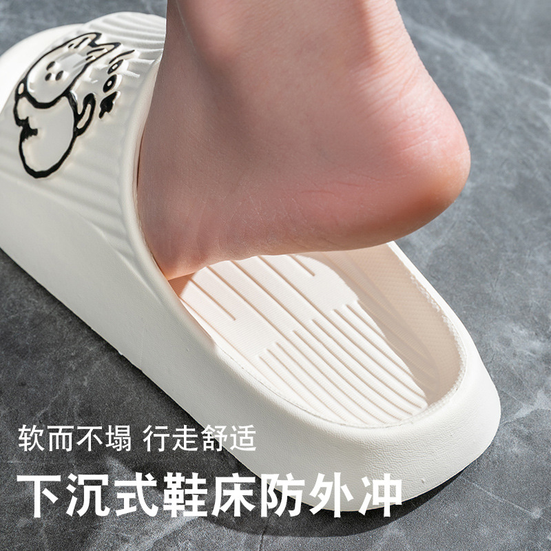 Verano nuevo estilo zapatillas para mujeres, dibujos animados interior hogar antideslizante baño Baño pareja zapatillas para hombres