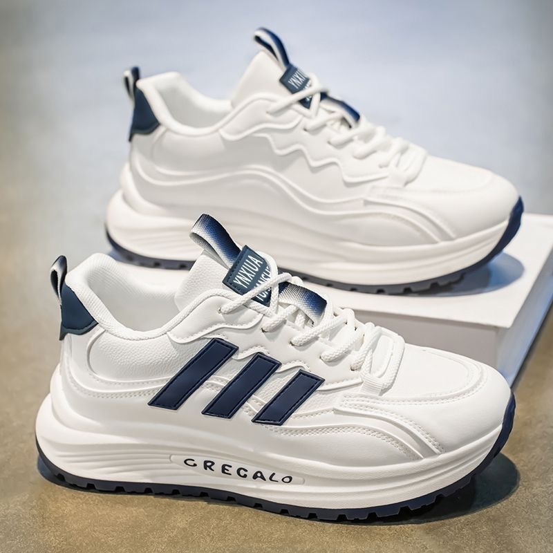 Zapatos de hombre 2025 primavera nuevos zapatos deportivos clásicos de todo fósforo zapatos casuales de hombre pequeños zapatos blancos de moda zapatos ligeros de papá