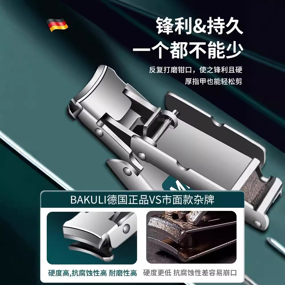 Acero inoxidable plegable mini pinza de uñas portátil único conjunto de cortador de uñas tijeras de uñas con llave colgante