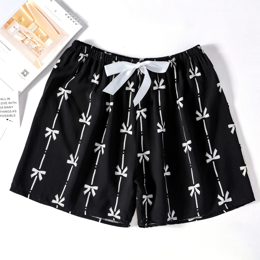 45 pantalones cortos de seda de algodón de verano delgados pijamas transpirables de algodón sintético ultra corto ropa de casa de gran tamaño de playa para mujeres