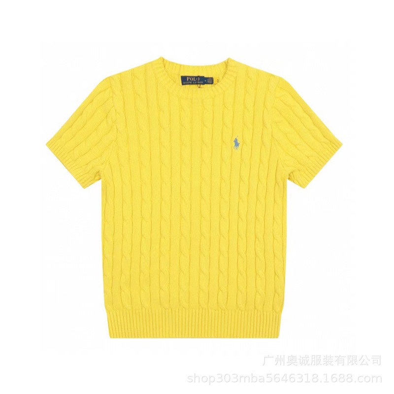 クロスボーダー 25ss ラルフローレン スモールロゴ ラウンドネック ピュアコットン レディース ニット 半袖 カジュアル ファッション 万能 Tシャツ|undefined
