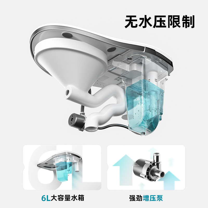 ウェイシーリー ヨット型スマートトイレ 大型サイズ 大型住宅向け 一体型 水圧制限なし 太った人にも対応|undefined
