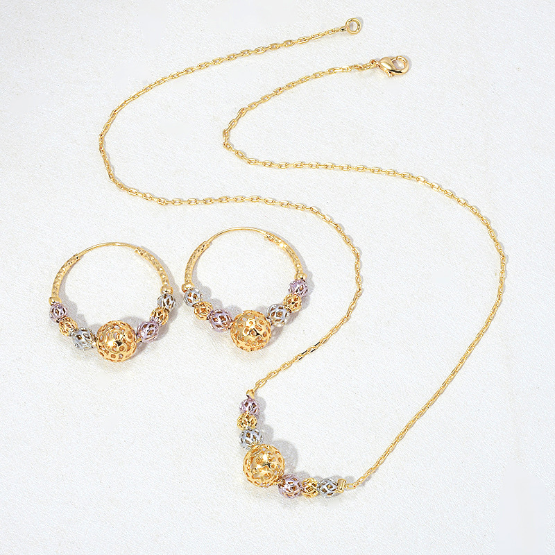 Holiday, Daily Occasion Brass Material Brass Plating Color Block Jewelry Set