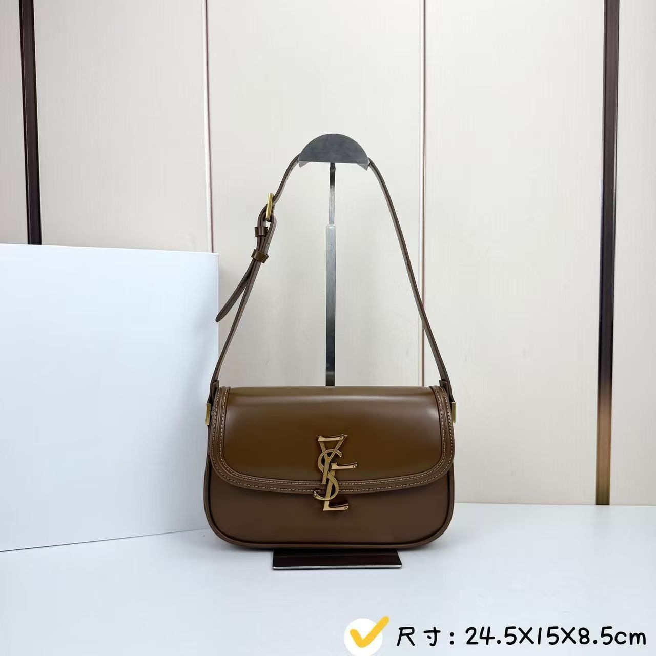 Genuine Leather Saddle Bag 2025 New Arrival Shoulder Underarm Baguette Bag Fashion Versatile Handbag Crossbody Small Square Bag For Women - Thumbnail 2