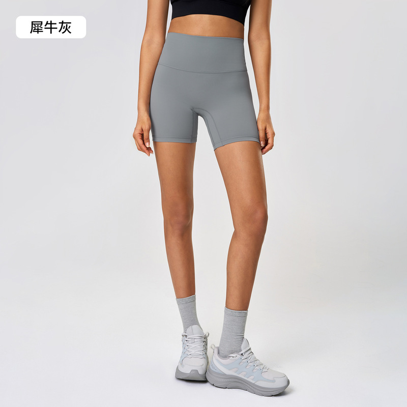 夏の新しいクロスボーダーヌードヨガレギンス女性のハイウエスト弾性ヒップリフティングフィットネススポーツショーツ DK067|undefined