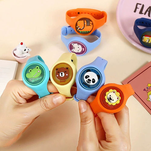 Cartoon luminous anti-mosquito buckle flash children's watch summer plant anti-mosquito bite repellent bracelet portable wholesale