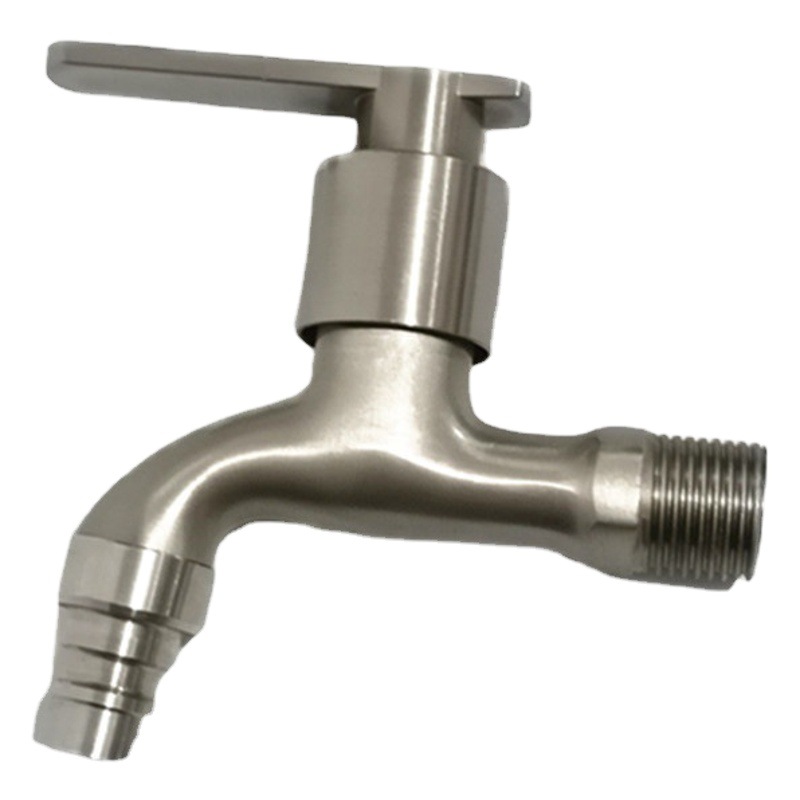 Brushed imitation 304 washing machine faucet flat 4 points pointed faucet quick open pointed faucet factory wholesale
