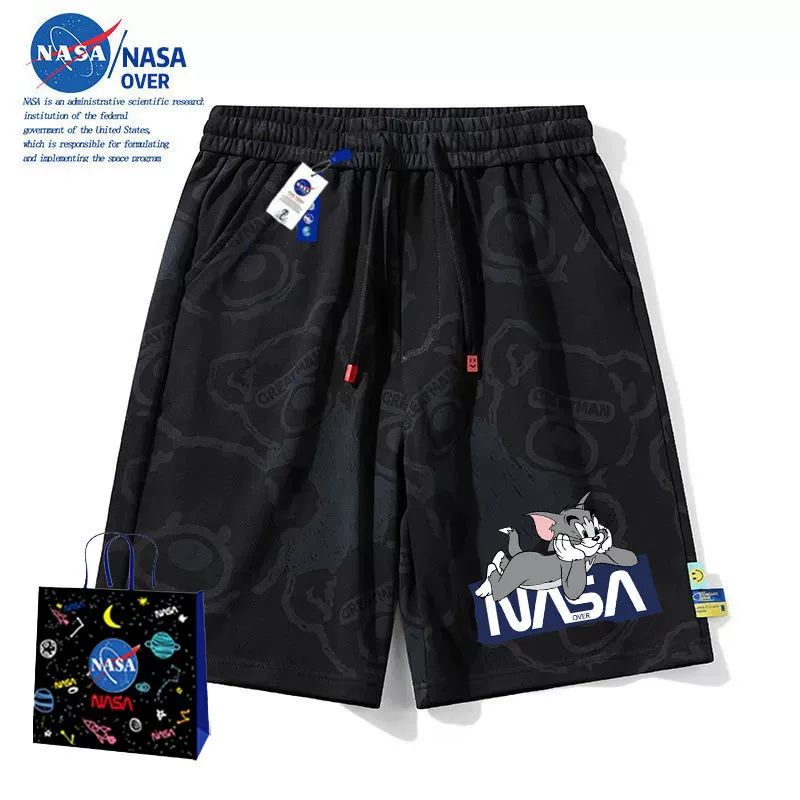 Шорты с изображением Тома Ката от NASA, летние мужские свободные повседневные спортивные брюки в стиле хип-хоп, универсальная повседневная одежда