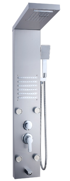 Pantalla inteligente de control de temperatura Pantalla de ducha multi-boquilla presurizada Pantalla de ducha de baño Pantalla de ducha de luz LED