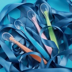 Factory direct supply of baby silicone spoon, soft head spoon, baby training spoon, children's tableware cartoon silicone spoon