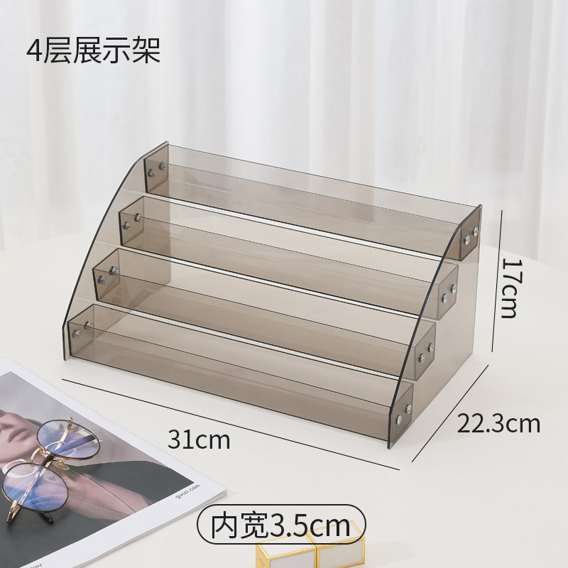 亚克力手办玩偶阶梯式陈列架多层香水化妆品收纳盒烟架桌面置物架|undefined
