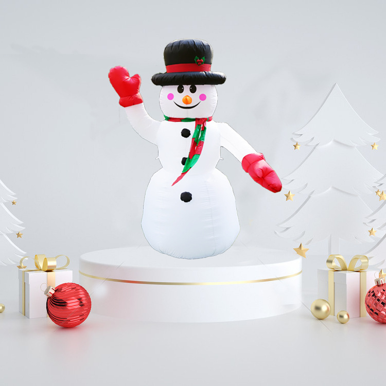Muñeco de nieve dibujos animados inflables modelo de aire inflables accesorios de decoración de la plaza del centro comercial