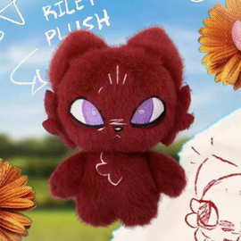 跨境新品Chaz & Riley plush 游戏周边酒红色猫公仔毛绒玩偶