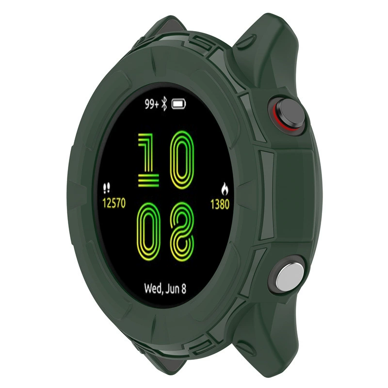 Чехол защитный для часов Garmin Forerunner 255, корпус-броня, полупокрытие с вырезами, мягкий