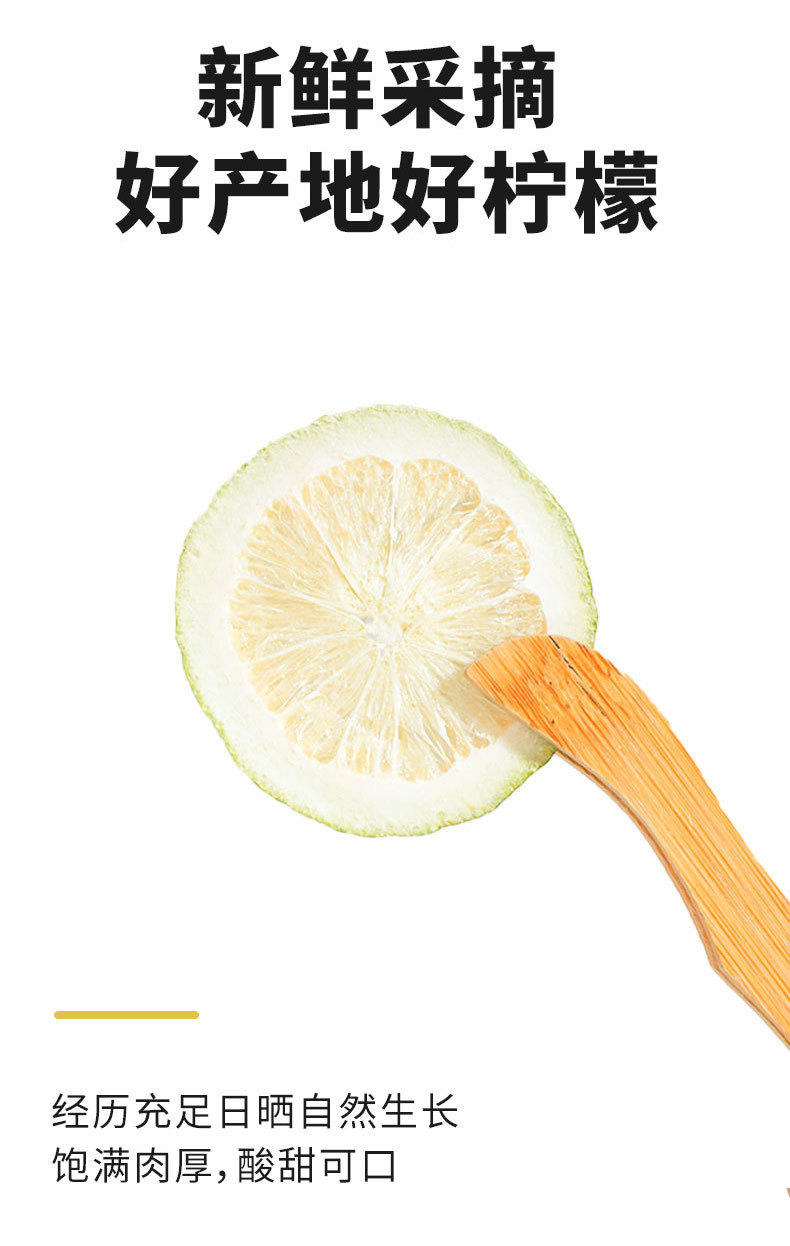 Freeze Dried Lemon Slices Xiang Shui Ning Meng Pian Seedless Large Pieces Cold Brew Fruit Tea 50g Jar specifications