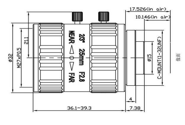 机器视觉工业镜头FA4-50mm C接口 靶面3分之2手动变焦高清镜头|undefined
