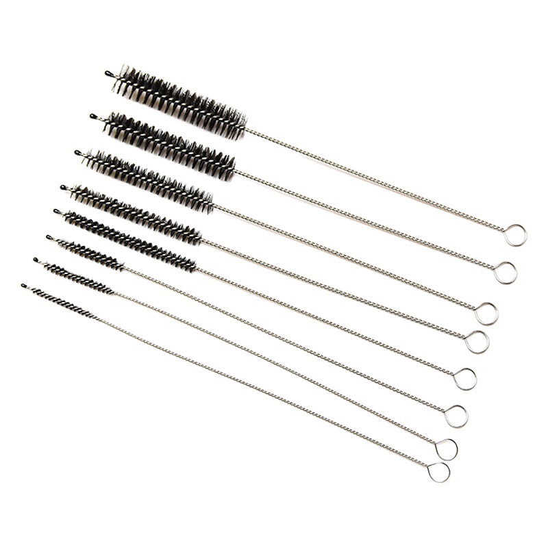 Cepillo de limpieza de diez piezas Cepillo de paja de nailon de acero inoxidable Cepillo de botella de leche Cepillo de taza Limpieza de huecos Juego de cinco piezas Suministro directo de fábrica