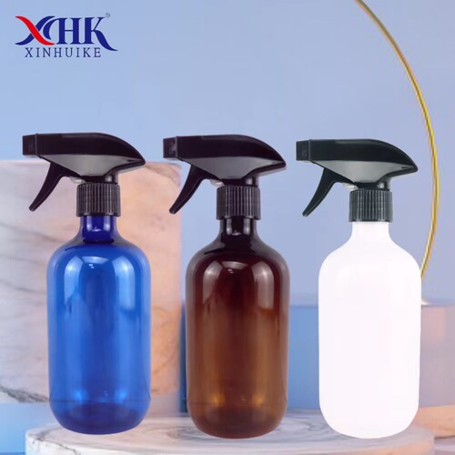 500ml plastic square gun spray bottle pet bottle green transparent gardening repackaged spray bottle alcohol disinfectant spray bottle