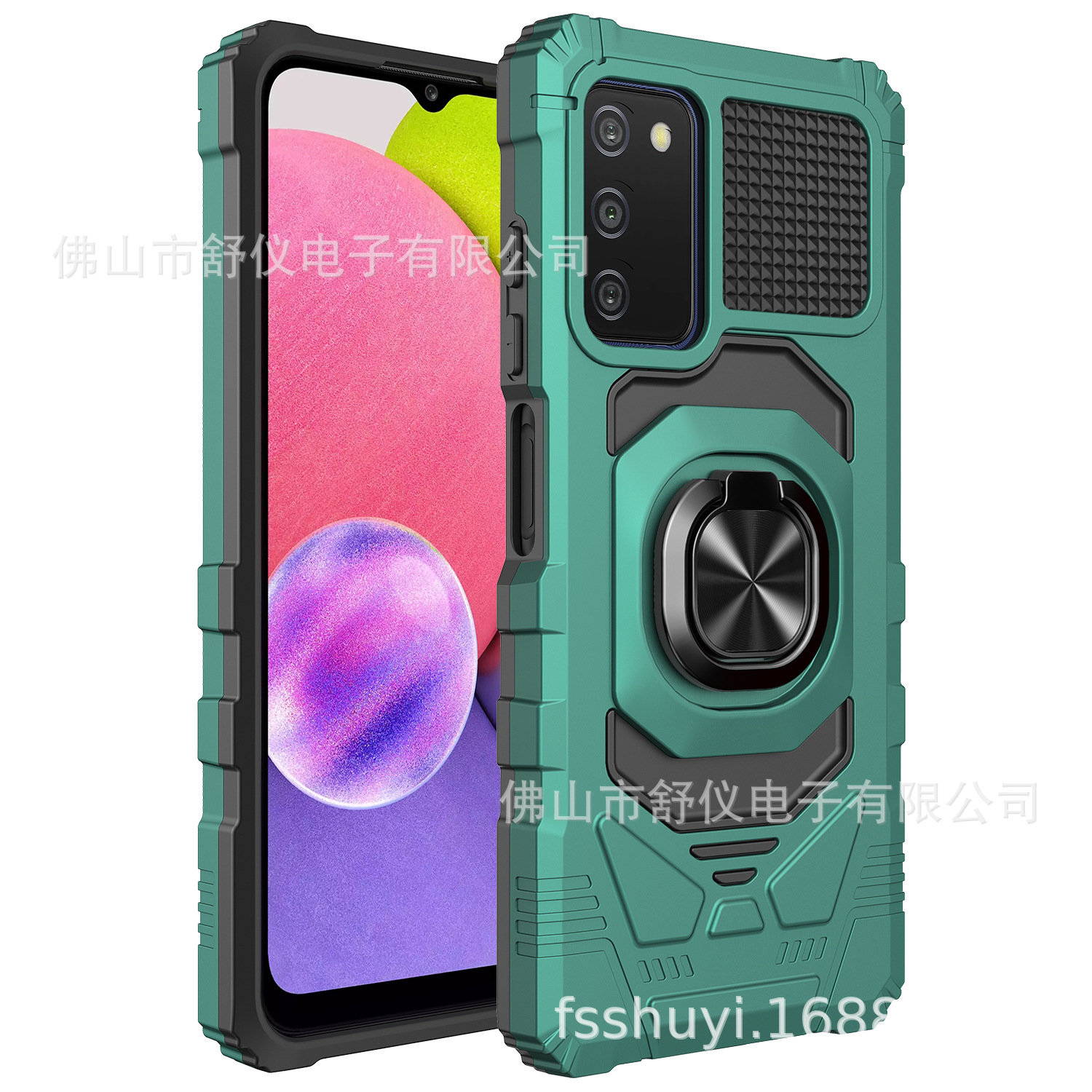 适用Cricket Innovate 5G E手机壳 Att fusion 5G指环铠甲保护套