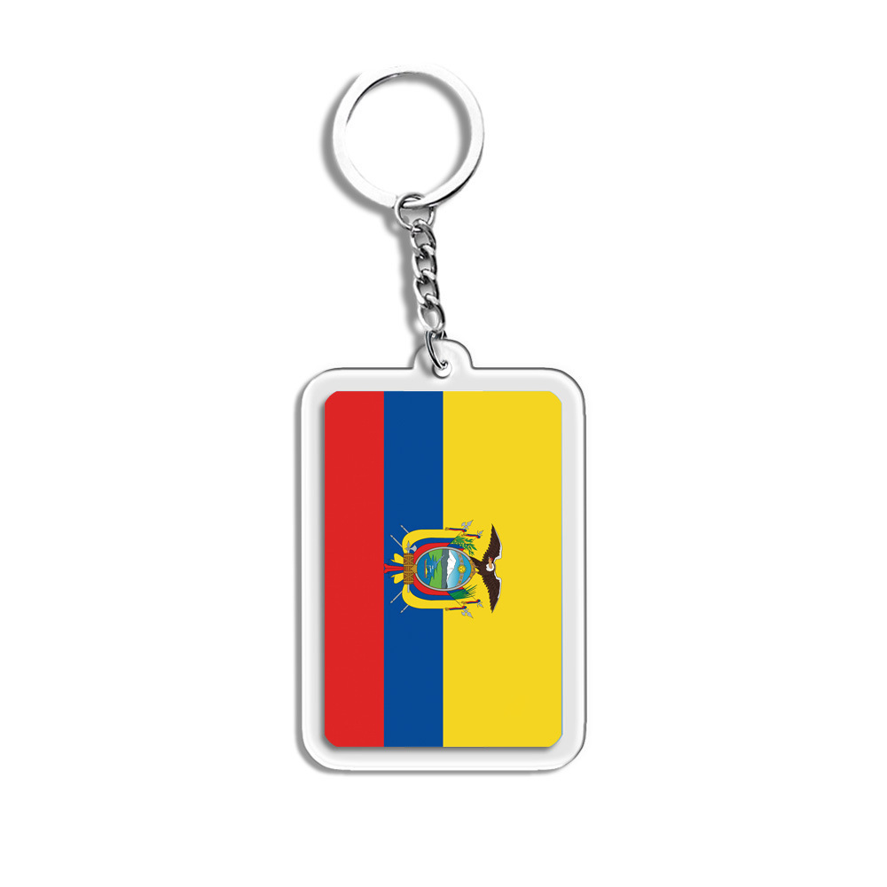 Colgante acrílico bandera nacional personalidad colgante creativo suministro transfronterizo fan decoración colgante conmemorativo llavero
